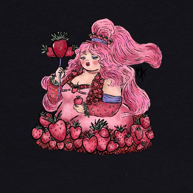 Strawberry Queen (design available with background and quote too) by The Mindful Maestra